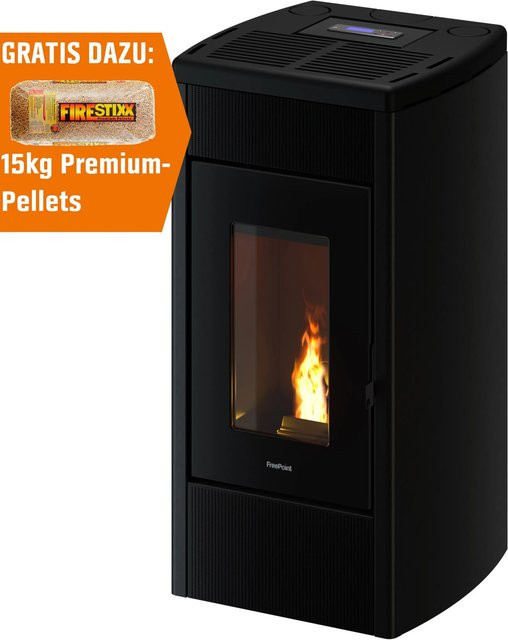 Freepoint Pelletofen Duke in Anthrazit mit 14 kW Leistung und WiFi-Funktion - Bild 1