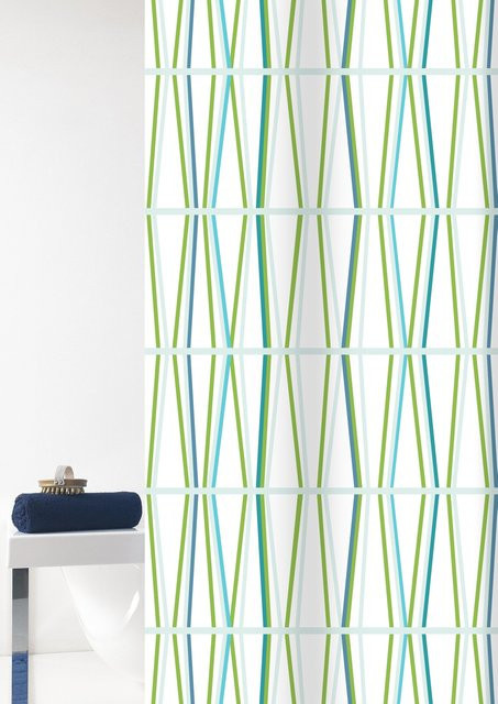 Duschvorhang TENURA mit Grafikdesign, wasserdicht und waschbar, Farbe: Multicolour, B: 180 cm, H: 200 cm - Bild 1