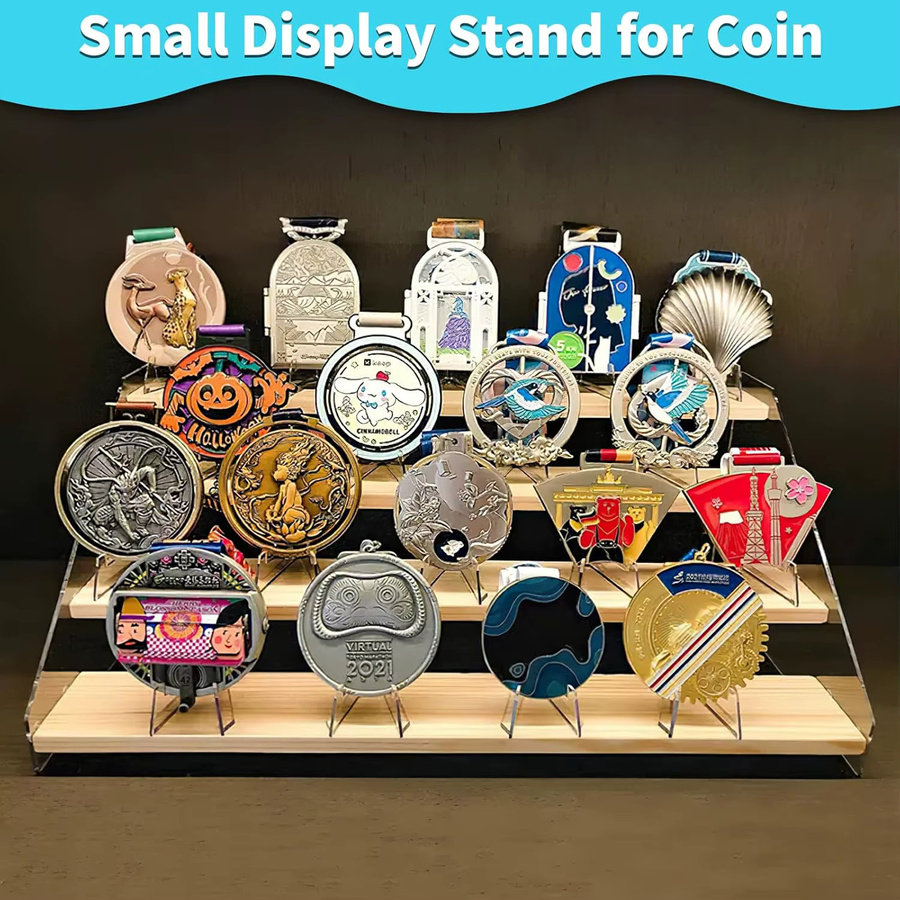 20er-Pack Acryl-Kartenständer in Transparent, kleine Staffeleiständer für Trading Cards und Challenge Coins - Bild 3