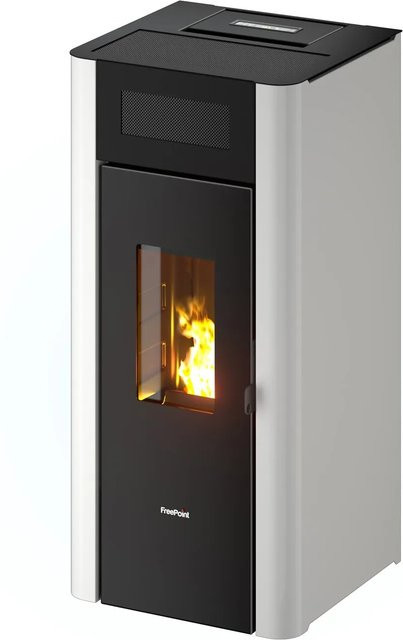 Freepoint Pelletofen Amaranto 9 in Weiß mit 8,5 kW Leistung und WLAN-Funktion - Bild 1