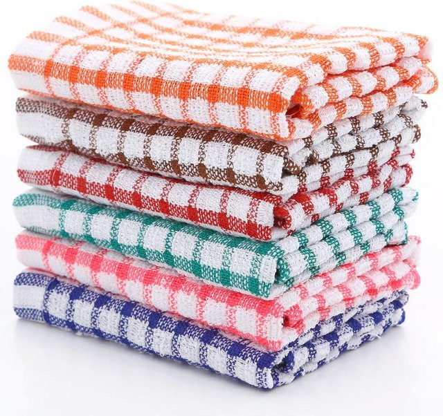 Saugfähige Küchenhandtücher aus Baumwolle in Multicolour, 5er-Set, B/H: 28 x 40 cm - Bild 1