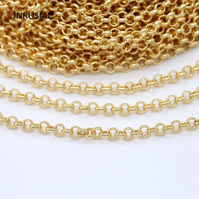 FINRUSIAC Kabelgliederkette, 14 Karat vergoldetes Messing, Unisex - Bild 1