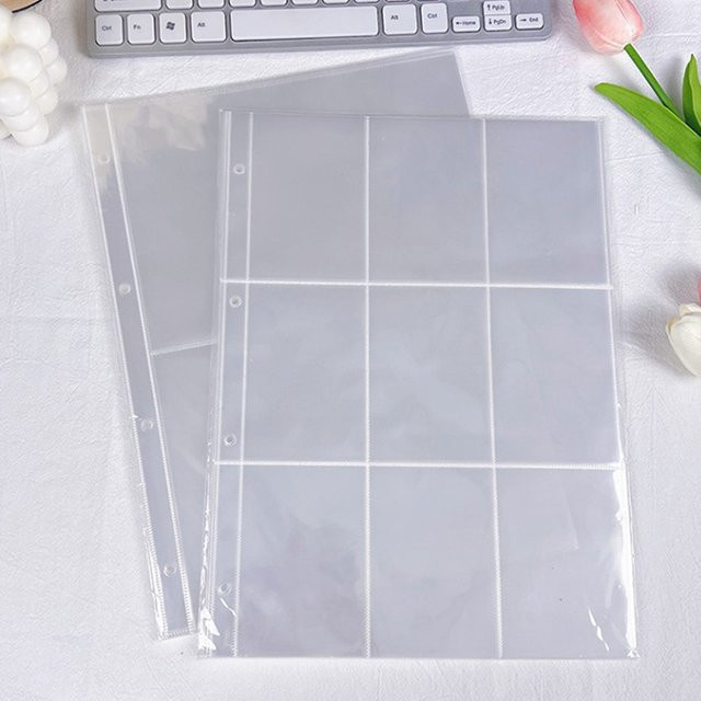 10 Stück transparente Nachfüllseiten für A4 Fotoalben und Ringbücher mit 4 Löchern aus Kunststoff - Bild 1