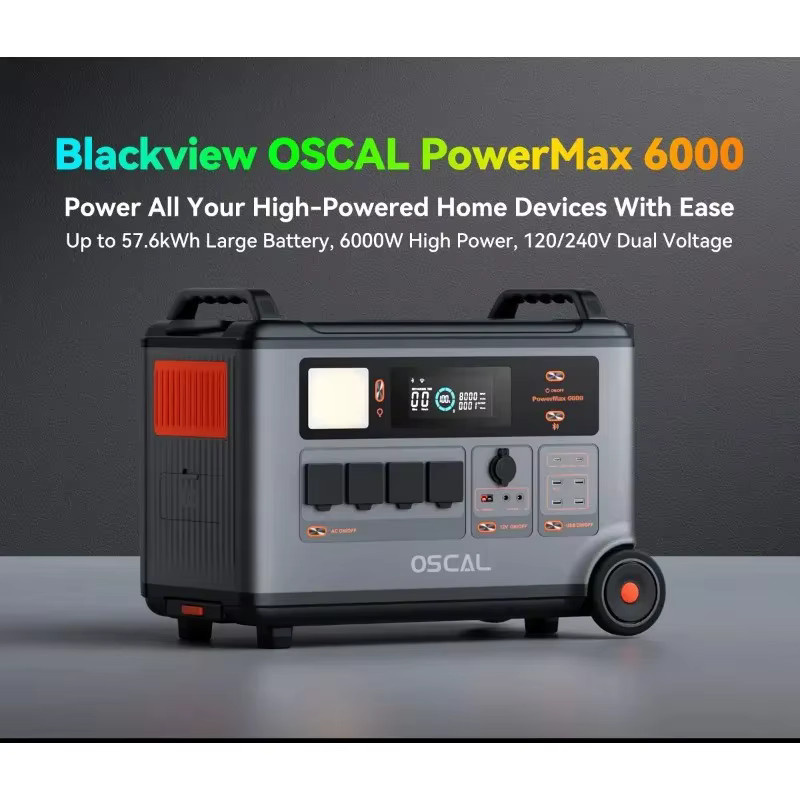 Oscal Powermax6000 Tragbare Ladestation und Solargenerator für Zuhause, Camping und Notfall-Backup - Bild 2