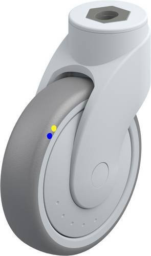 Blickle Lenkrolle LWGXE-TPA 126XKF-11-ELS in Silber und Grau mit 125 mm Rad-Durchmesser und 80 kg Tragfähigkeit - Bild 1