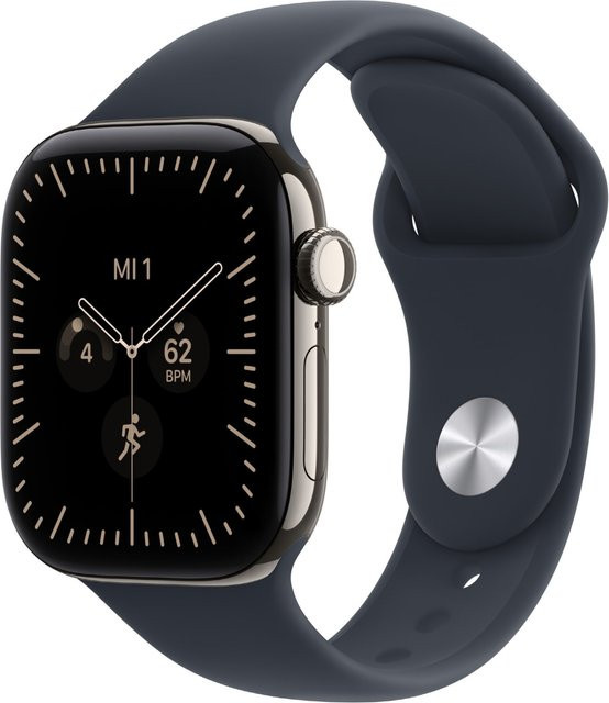 Apple Smartwatch Series 12, Titan, 42 mm, Cellular, Silikon, Blau - Bild 1