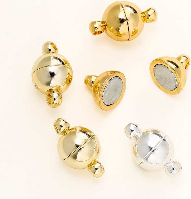 Magnetischer Armbandverschluss, Messing, Gold überzogen, Unisex - Bild 1