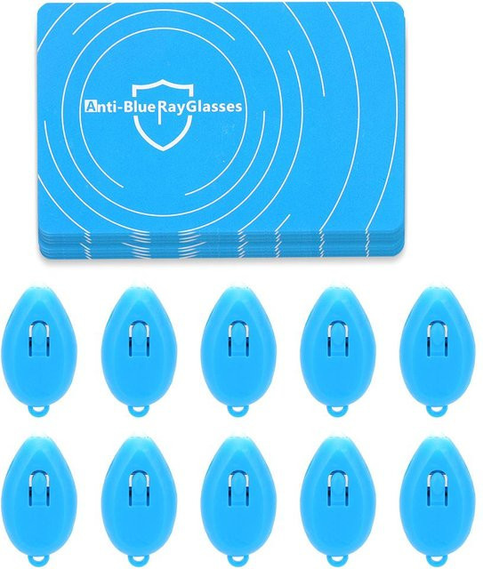 Kkmoon Anti-Blaulicht-Testkarte, 10er Set, blue - Bild 1