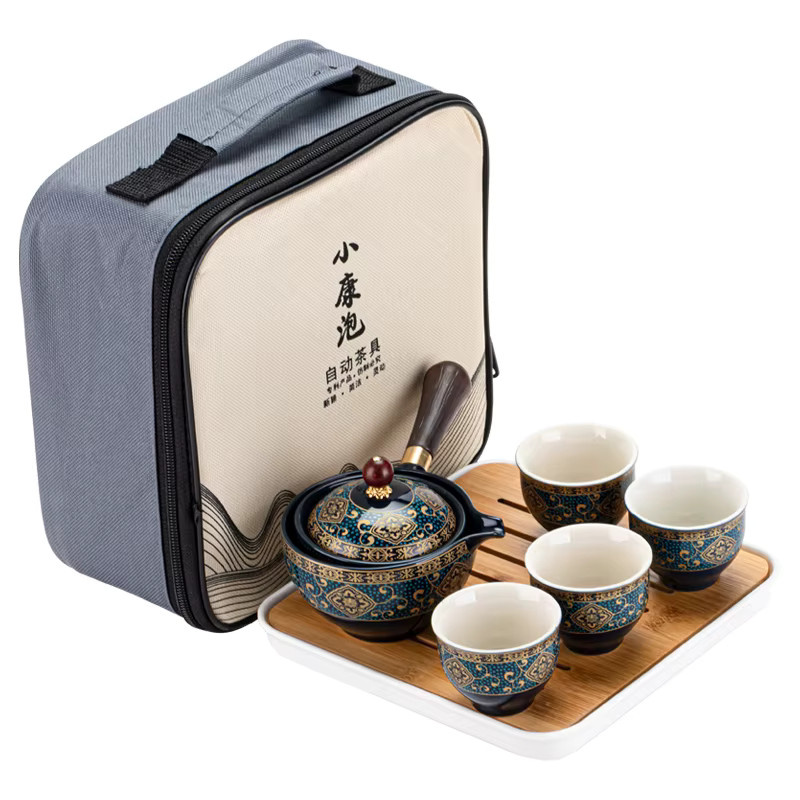 Tragbares Schaukel Tee-Set aus Keramik mit Teekanne und Infuser für Kung Fu Tee - Bild 5