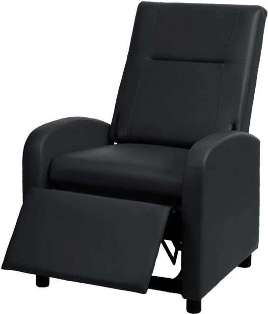 MCW Relaxsessel H18 in Schwarz aus Kunstleder mit Armlehnen und modernem Design - Bild 1