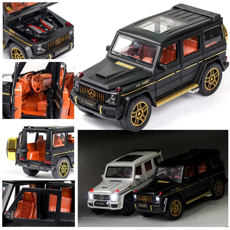 CCA G63 Auto Modell, Geländewagen, 1:24, Metall, mit Licht und Sound, Pink - Bild 3