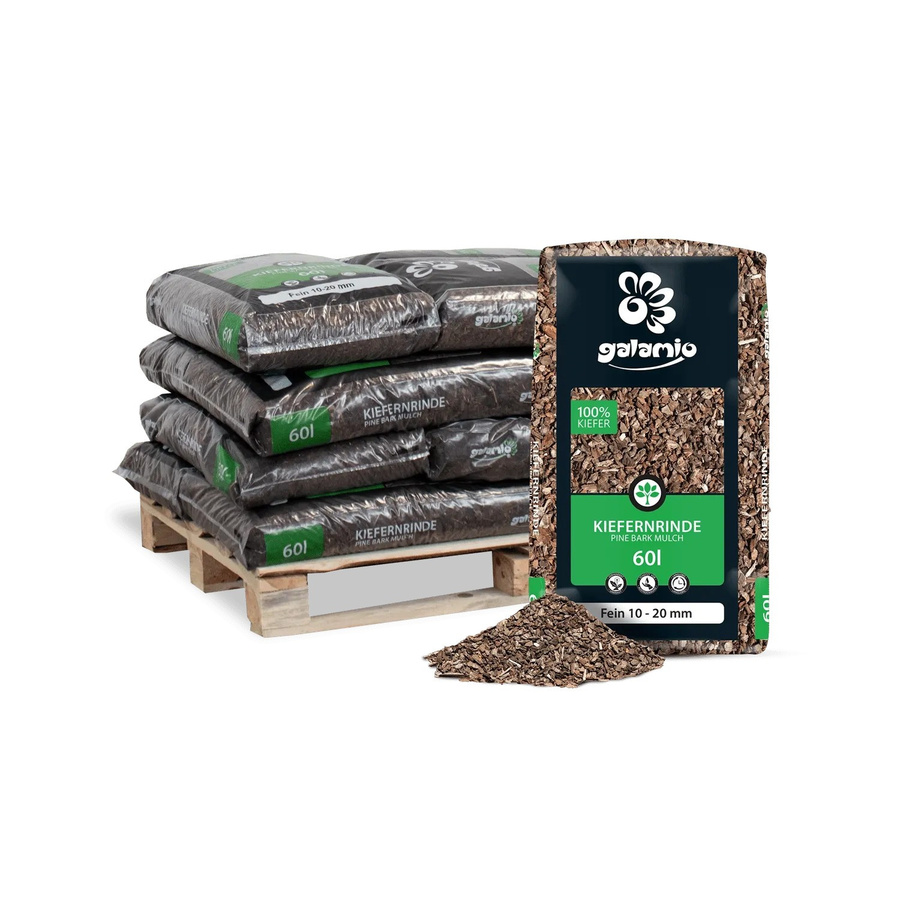 Galamio Rindenmulch Kiefer Fein Braun 12 x 60 l - Bild 2
