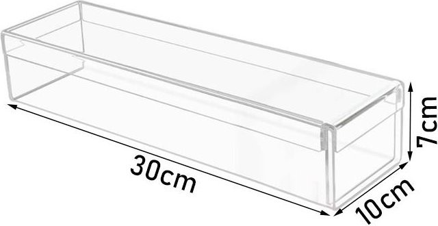Invech Tiramisu Backbox aus transparentem Acryl, rechteckiger Desserthalter in Weiß für Picknick und Party - Bild 1