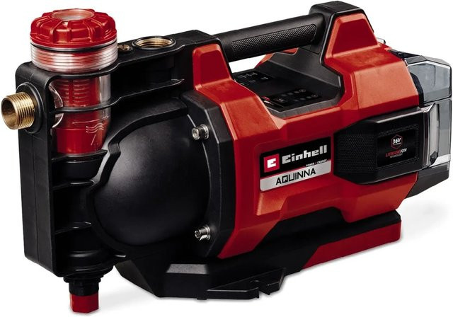Einhell Power X-Change Akku-Gartenpumpe Aquinna 36/38 F LED Automatic in Rot/Schwarz - Bild 1