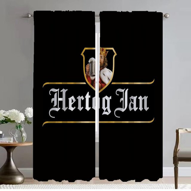 HERTOG JAN Halloween Verdunkelungsvorhänge für das Schlafzimmer, 2 Paneele, Farbe: Grau, Breite: 50 cm, Höhe: 70 cm - Bild 1
