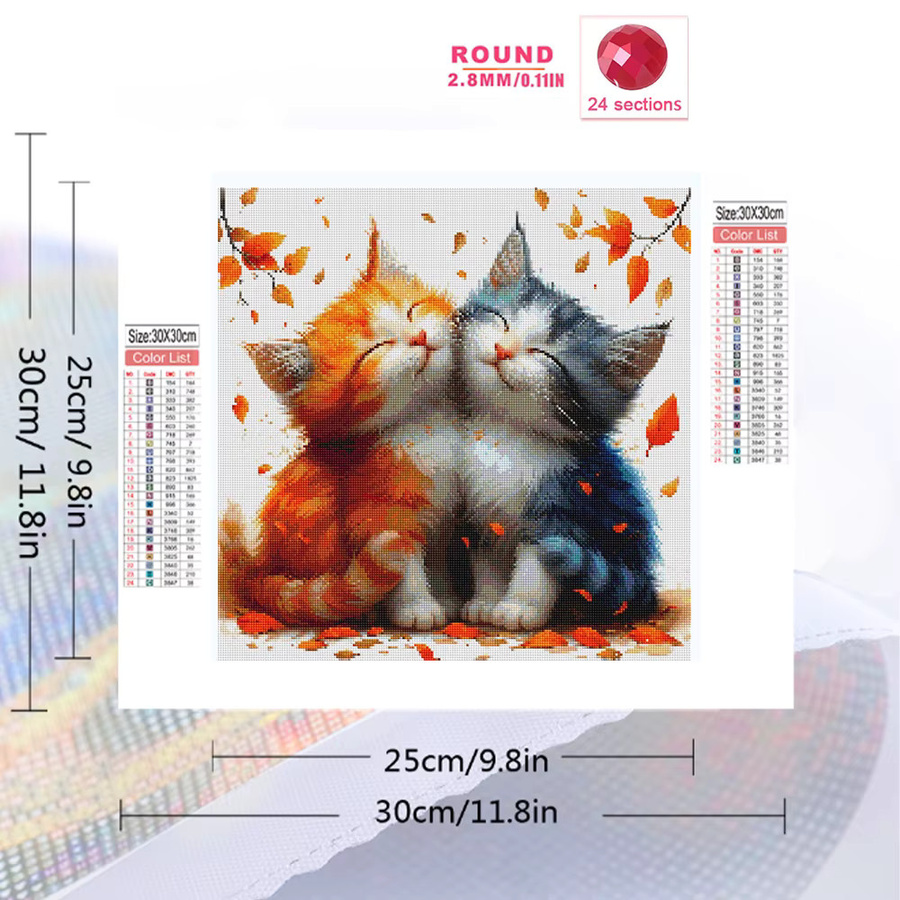Evershine DIY Diamant-Mosaik Katze als Strass Kreuzstich Stickerei in Mehrfarbig, B/H: 20 x 20 cm - Bild 2