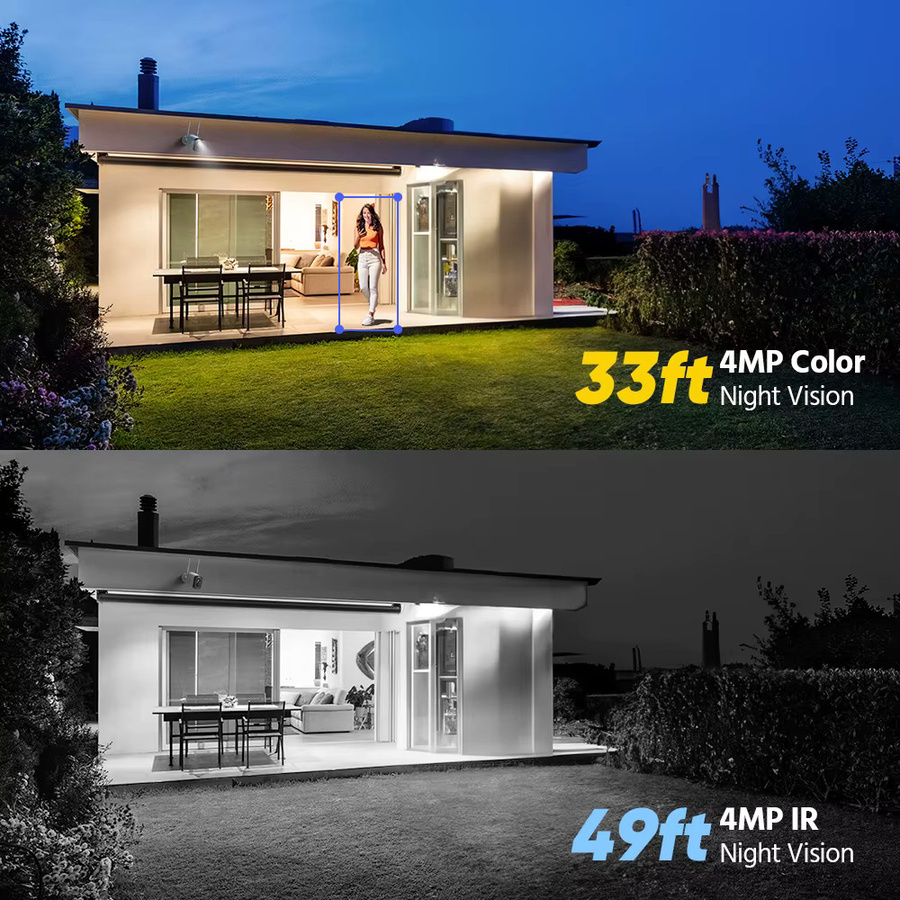 ANNKE 4MP Drahtlose Solar Kamera Set mit 16CH NVR und WiFi Verbindung, PIR Nachtsicht, Farbe: Weiß - Bild 2