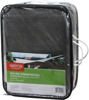 Siena Garden Sonnensegel Solino quadratisch Grau aus HDPE-Gewebe B/B: 360 x 360 cm - Bild 2