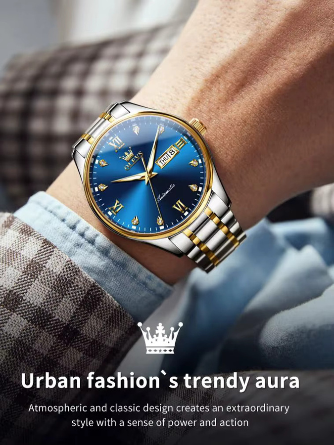 OLEVS Armbanduhr, Automatik, Edelstahl, Herren - Bild 7