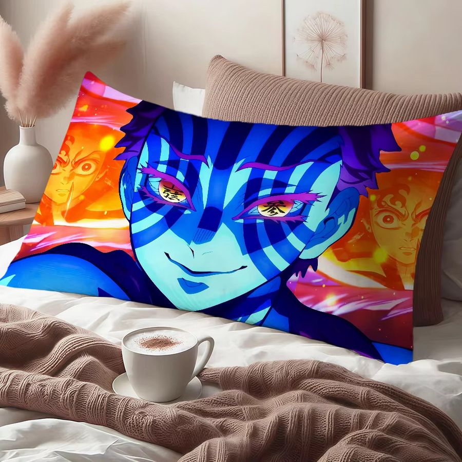 Sanrio Anime Kunst Kissenbezug D-Demon S-Slayer Multicolor, rechteckiger Kissenbezug für Sofa und Wohnzimmer - Bild 6