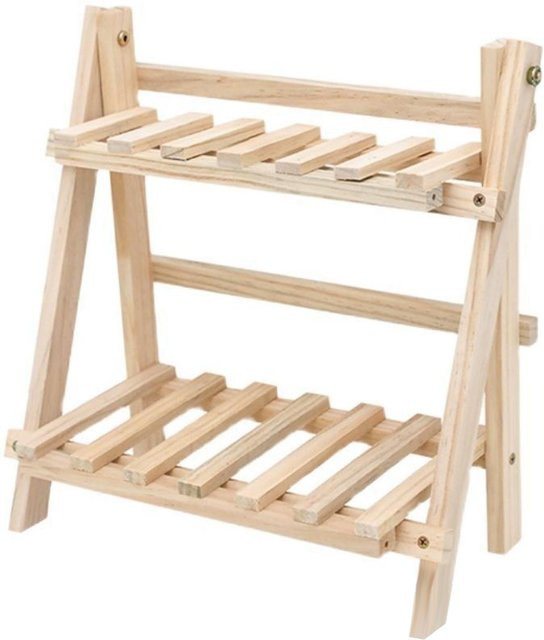 Desktop Organizer Regal von OutsideWorld aus Holz mit 2 Etagen in Beige - Bild 1