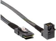 InLine Mini SAS HD Kabel SFF-8643 gewinkelt zu SFF-8087 mit Sideband in Schwarz, Länge: 1 m (27629B) - Bild 1