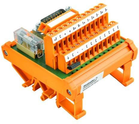 Weidmüller Übergabeelement RS 4AIO DP SD S 50 in Orange, 25 V/DC, V/AC (max) - Bild 1
