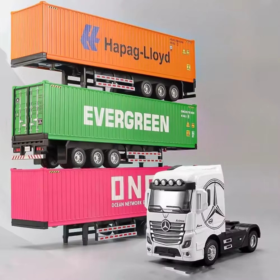RMZ city Scania Container Truck, Legierungsmodell, 1:50, mit Licht und Sound - Bild 1