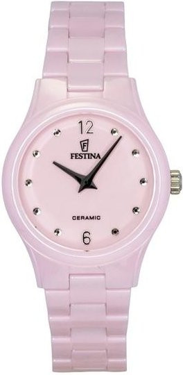 Festina Damenuhr, Keramik, Quarz, Rosa, Rund - Bild 1