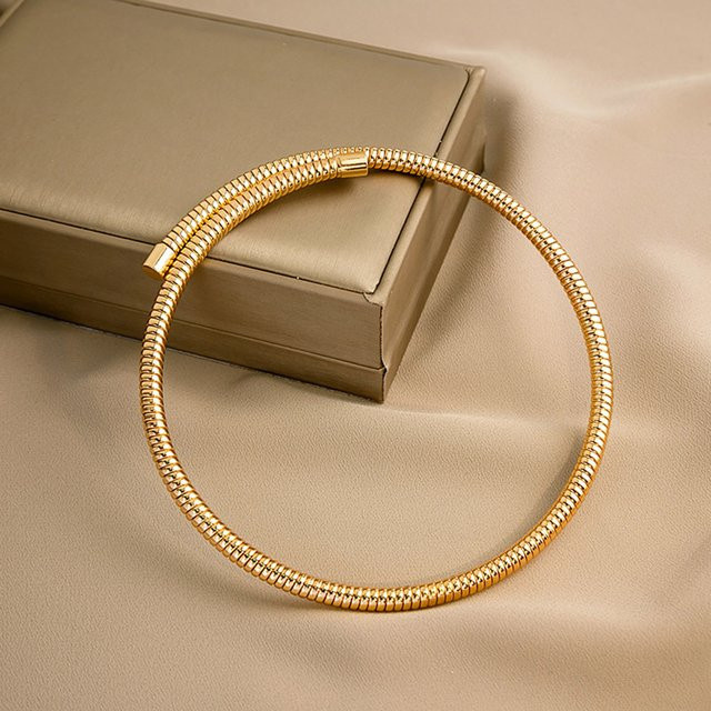 Meaeguet Halskette Schlange Choker, Gold, Messing, Damen - Bild 1