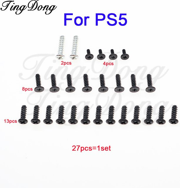 TingDong 27-teiliges Reparaturset mit Kreuzschlitzschrauben für PS5 DualSense Controller-Gehäuse - Bild 1