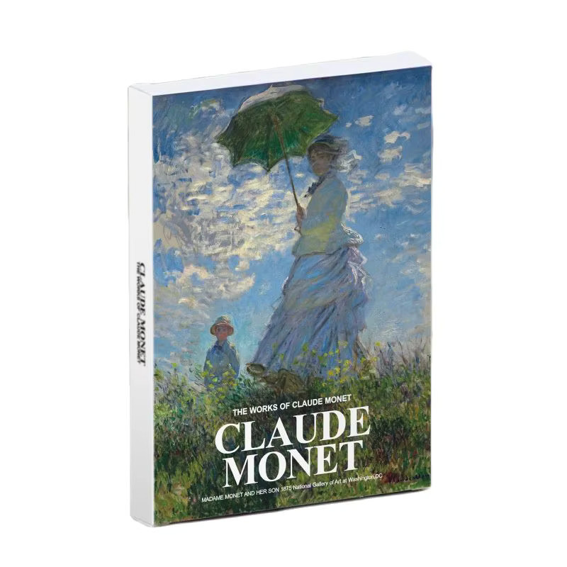 nbyinto Postkarten Set mit Claude Monet Ölgemälden in Grün und Multicolour, 30 Stück - Bild 4