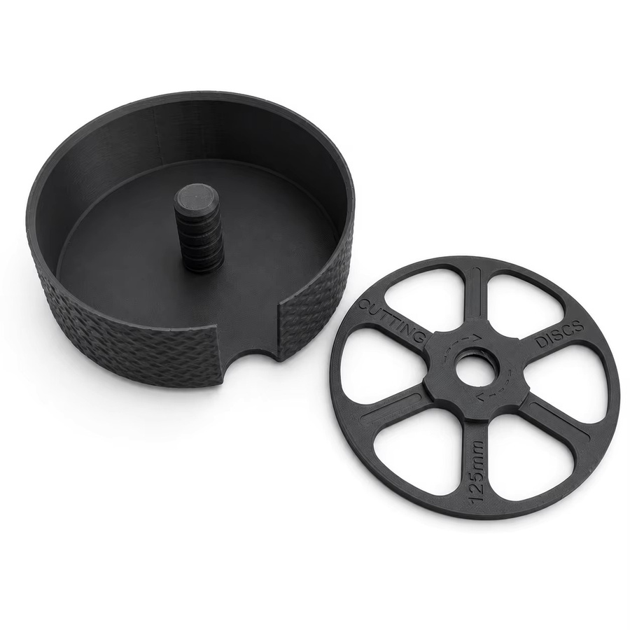 Rafford Aufbewahrungsbox für 125mm Trennscheiben, Stapelbarer Scheibenhalter Organizer für 5 Zoll Winkelschleifer, Schwarz - Bild 4