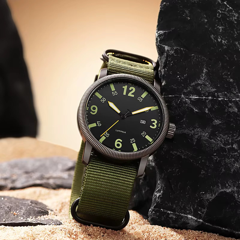 TPW Field Watch, Quarz, Textil/NATO, Schwarz, Herren - Bild 3
