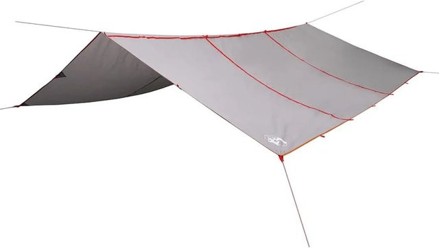 vidaXL Tarp aus Oxford-Gewebe in Grau und Orange, wasserdicht, B/T: 420 x 440 cm - Bild 1
