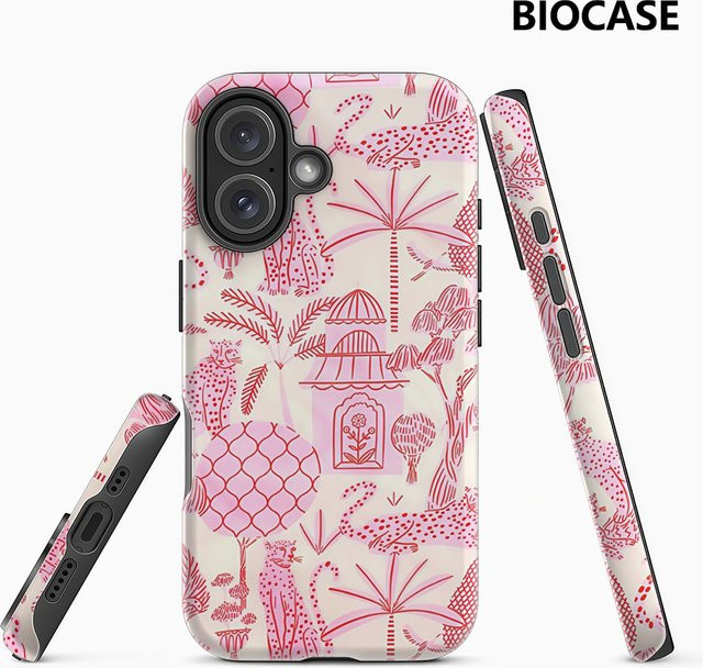 Potdemiel Cherry Paradise Pink Robuste Magnetische Handyhülle für iPhone 17 16 15 14 13 Pro Max Plus - Bild 1