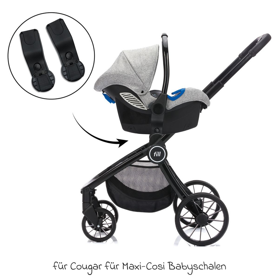 Fillikid Adapter für Cougar und Maxi-Cosi Babyschalen, Schwarz - Bild 2