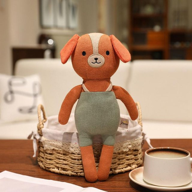 Yiran toy Märchen Stricktier Plüschtier, Braun, 30cm - Bild 1