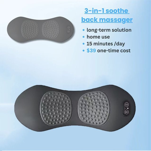 Okayso 3-in-1 Shiatsu Rückenmassagegerät, Grau, Unisex - Bild 1