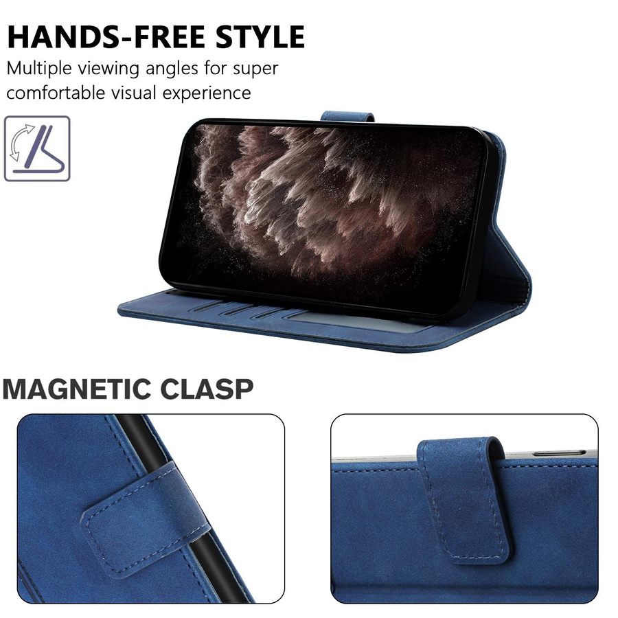 Xiaomi Poco X8 Pro X8 Pro Max Leder Flip Hülle Magnetische Brieftaschenhülle in Blau - Bild 4