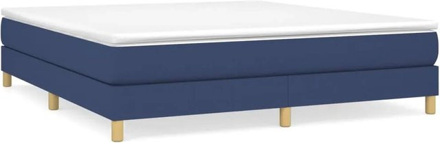 vidaXL Boxspringbett mit Matratze in Blau aus Stoff, B/T: 180 x 200 cm - Bild 1