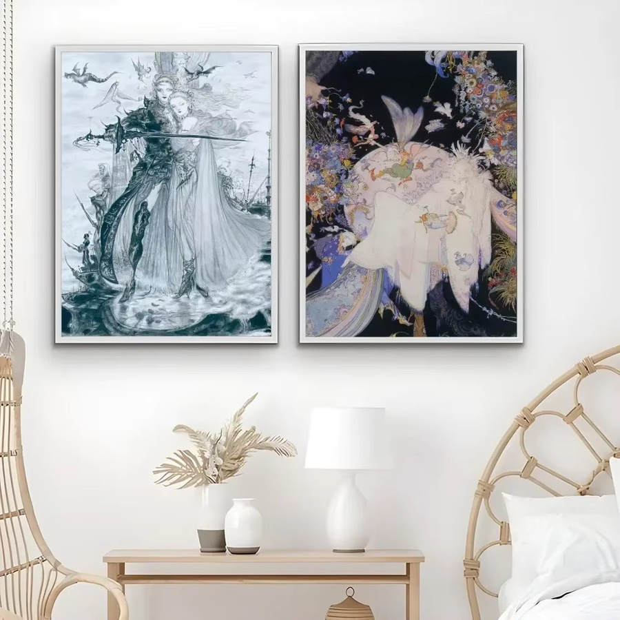 Potdemiel Yoshitaka Amano Final Fantasy Wandkunst Poster in Mehrfarbig - Bild 2