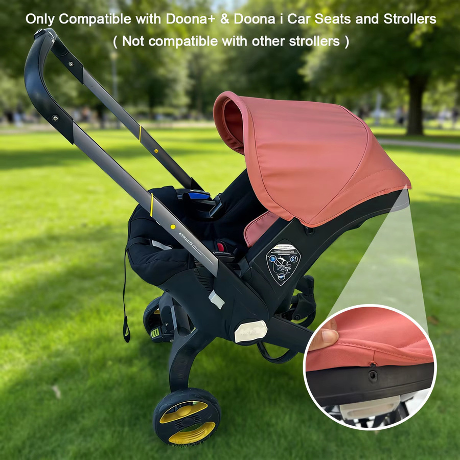 Mom Tan Kinderwagen-Ersatzverdeck in Beige, kompatibel mit Doona+ und Doona i Autositzen und Kinderwagen aus atmungsaktivem Textilstoff - Bild 2