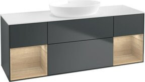 V&B Waschtischunterschrank Finion in Anthrazit lackiert, Breite: 160 cm, Tiefe: 50,1 cm, Höhe: 50,1 cm - Bild 1