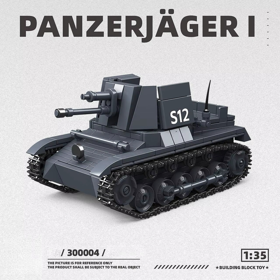 QUANGUAN Fahrzeug Nr. 1 Panzer Bausteine Panzerjäger I, Modell Bausatz, Spielzeug-Set - Bild 2