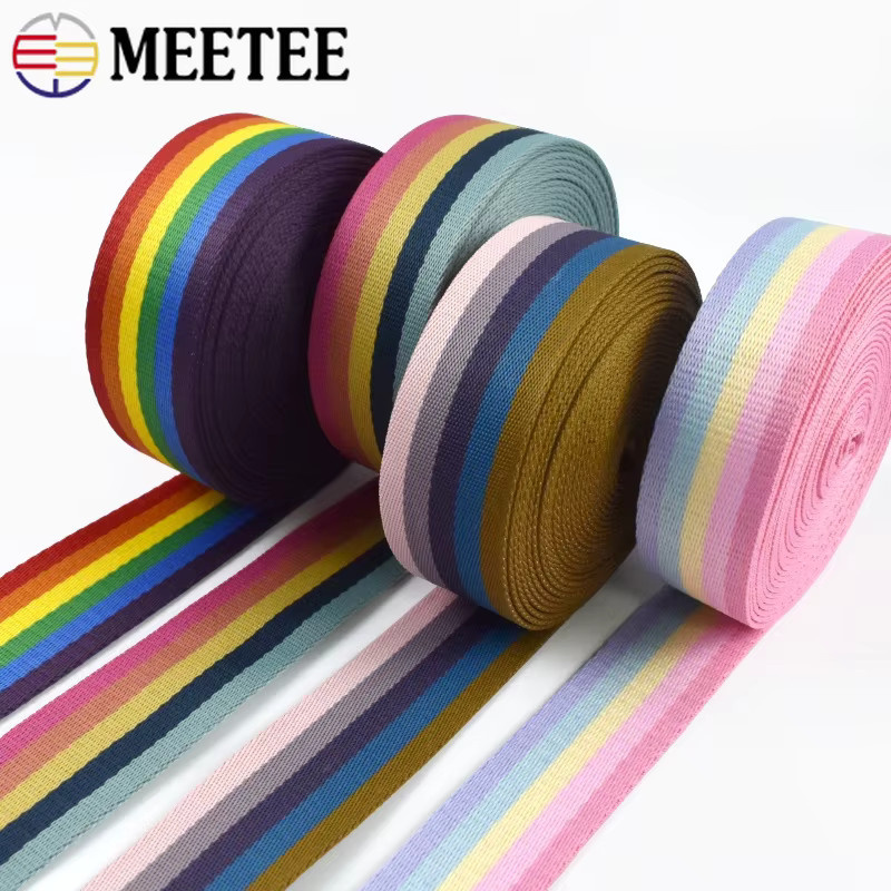 Meetee Regenbogen-Gurtband Dekorband in Multicolour für Kleidung, Haustierhalsbänder und Nähzubehör - Bild 5