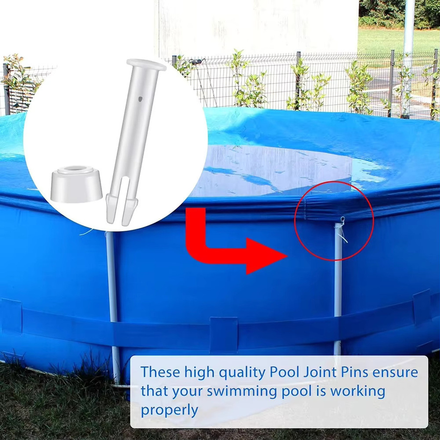 Intex Ersatz-Kunststoff-Pool-Verbindungsstifte mit Gummidichtung in Weiß für die Pool-Wartung - Bild 2