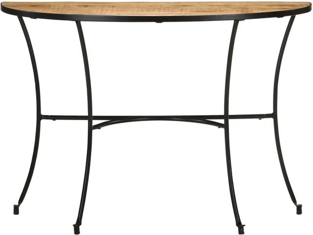 vidaXL Beistelltisch aus Mango Massivholz in Braun, halbkreisförmig, B/T/H: 110 x 40 x 77 cm - Bild 1