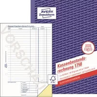 Avery Zweckform Kassenabrechnung 1758, A5, Weiß und Gelb - Bild 1