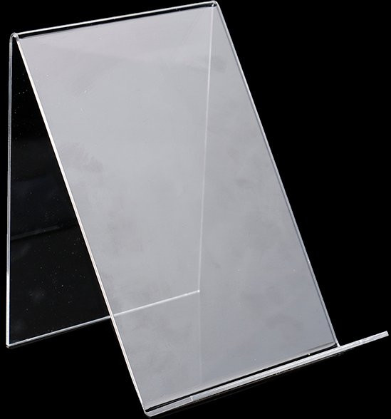 Transparenter Acryl Buchständer als vertikaler Display-Halter und Organizer für Bücher und Magazine - Bild 1
